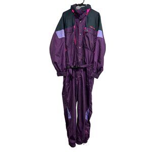 Nevica Womens FS20LS Ski Suit Purple Pink Black Hooded Waterproof Size Medium